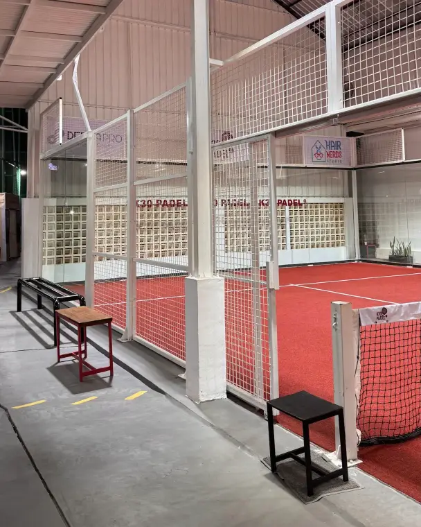 The side aisle next to the court