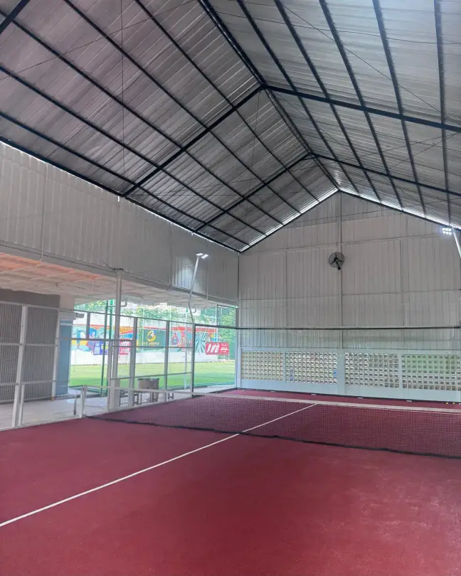 The court under the pitched roof