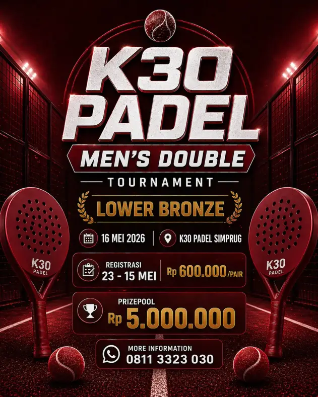 K30 Padel Men's Double Lower Bronze tournament poster